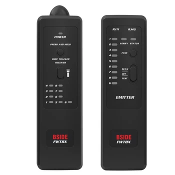 BSIDE 1 комплект детектора сетевого кабеля FWT8X RJ11/45 Lan Ethernet тестер телефонных проводов черный
