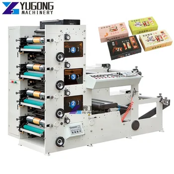 Цена пластиковой печатной машины, 2-цветная Флексографская печатная машина, машина для печати бумажных стаканчиков, Флексографский принтер